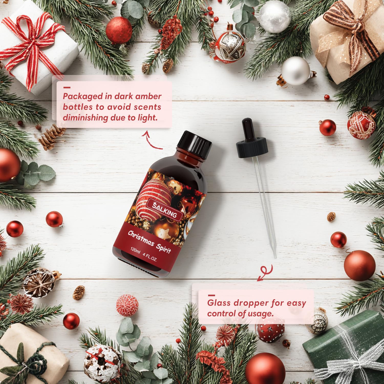 SALKING Christmas Spirit Fragrance Oil 120ml | Premium Essential Oils