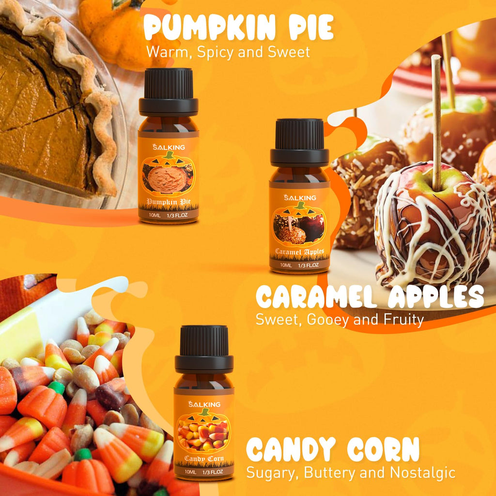 SALKING Halloween Fragrance Oils Gift Set | Premium Diffuser & Soap Making Oils