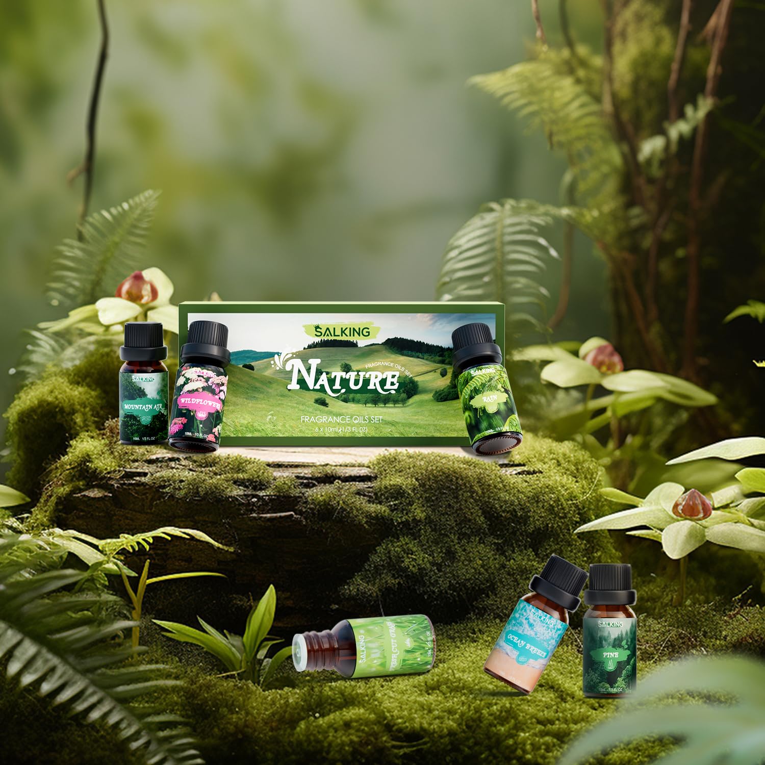 SALKING Nature Fragrance Oils – Premium Essential Oils Gift Set for Diffusers