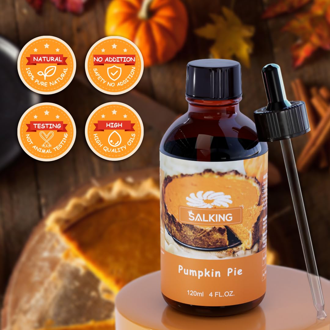 SALKING Pumpkin Pie Fragrance Oil 120ml | Premium Essential Oils for Candles