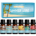 SALKING Summer Fragrance Oils Set – Premium Diffuser & DIY Scents (Ocean Breeze, Mojito, Coconut, Pineapple, Watermelon, Vanilla Ice Cream)