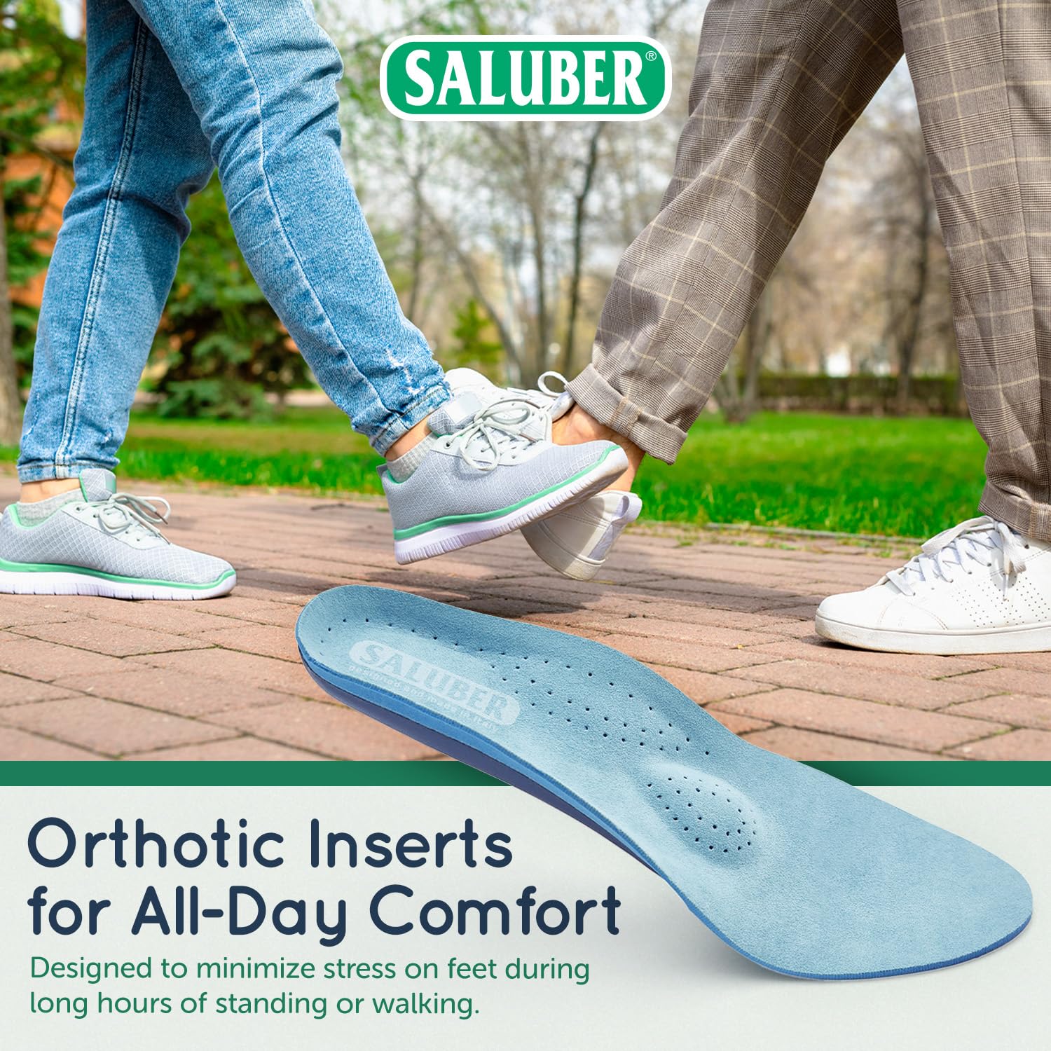 Saluber Orthotic Inserts with Met Pad & Arch Support for Plantar Fasciitis – Unisex EU43 / US W11–11.5