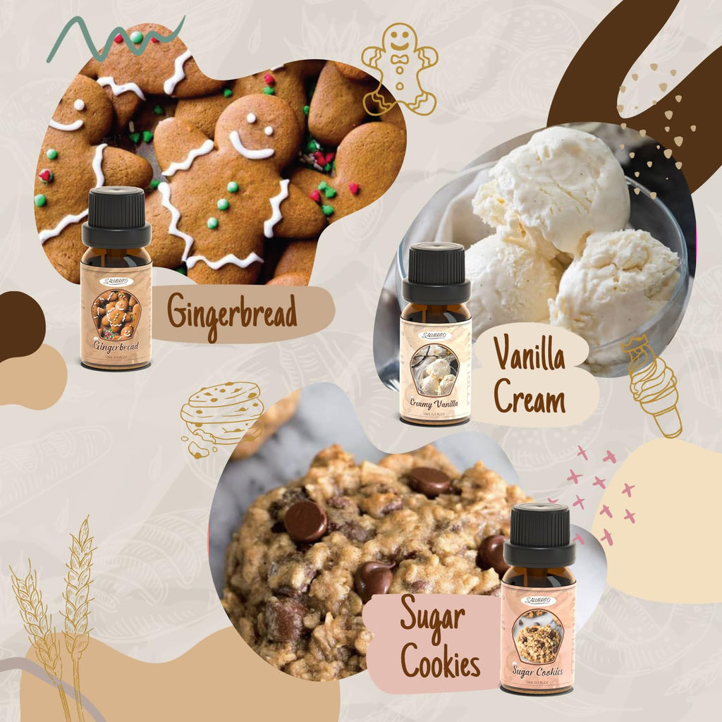 SALUBRITO Bakery Fragrance Oils Set – Premium Essential Oils for Candles, Soaps & Diffusers