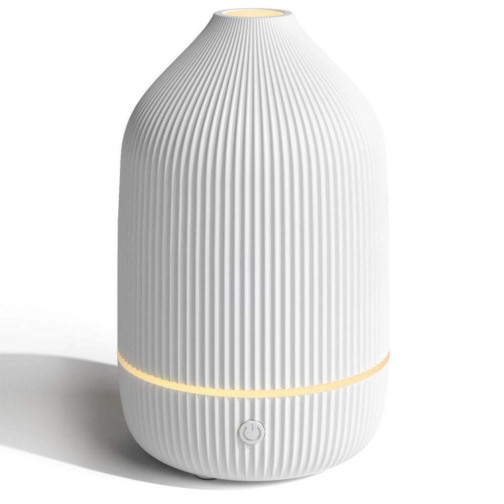 SALUBRITO Essential Oil Diffuser 100ml – Mini Ultrasonic, 7 LED Lights, Auto Shut-Off, White