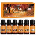 SALUBRITO Fall Fragrance Oils Set – 6x10ml Autumn Essential Oils for Diffuser, Candle Making & Aromatherapy