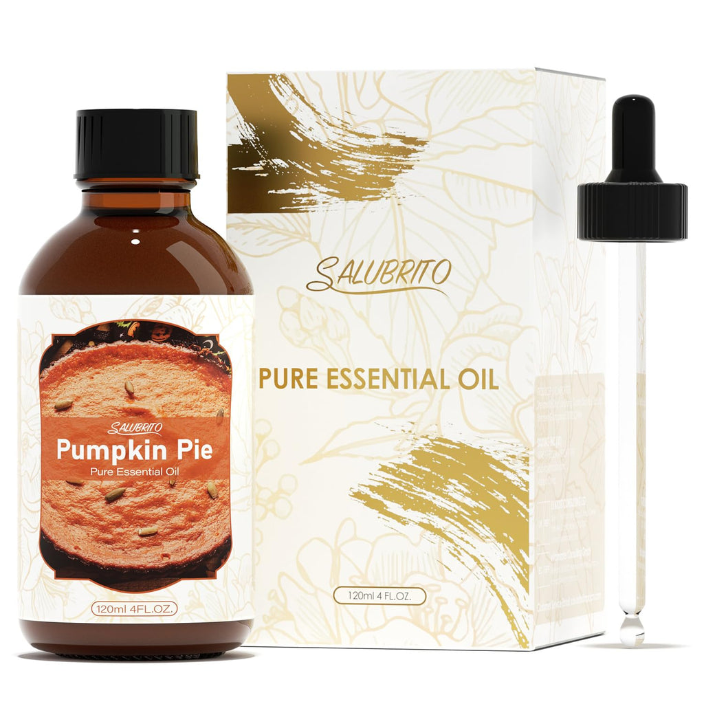 SALUBRITO Pumpkin Pie Essential Oil 4 oz (120 ml) – Pure & Natural Fragrance Oil