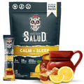 Salud 2-in-1 Sleep Aid + Calm Drink Mix – Lemon Honey (15 Servings) | Melatonin, Magnesium, Saffron, L-Theanine