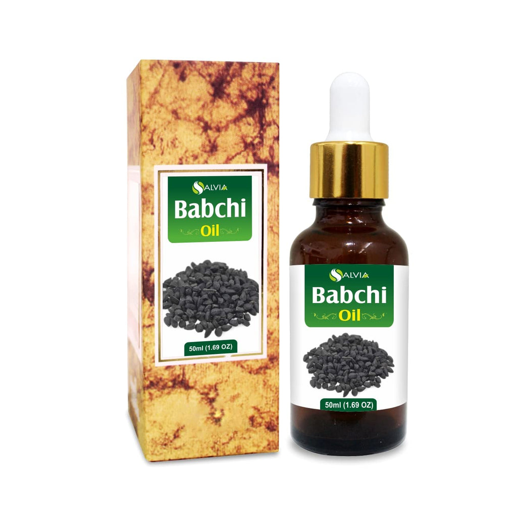 Salvia Babchi Oil (Psoralea Corylifolia) - Pure Cold-Pressed Carrier Oil 50 ml with Dropper | Therapeutic Grade