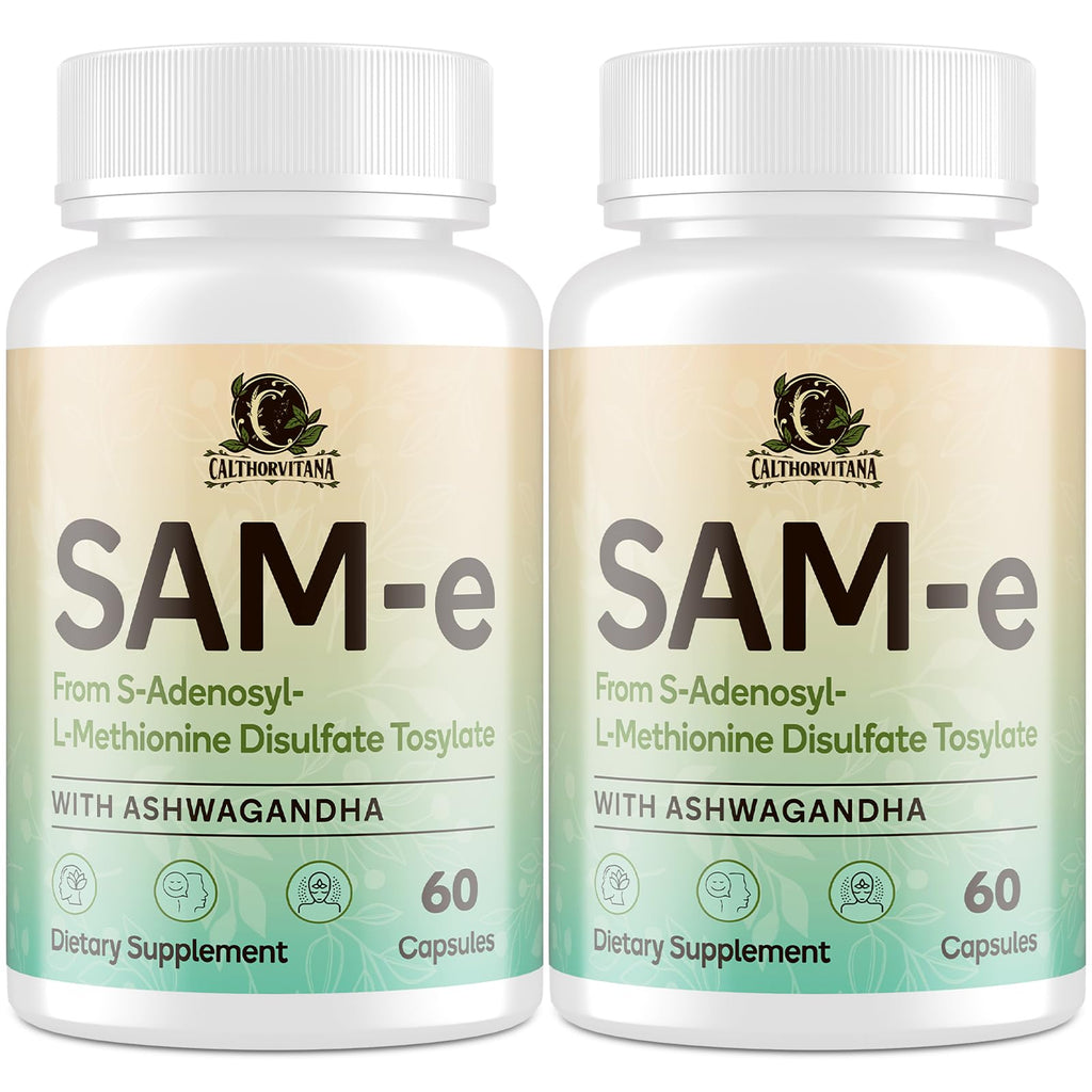 SAM-e Capsule Complex with Ashwagandha, L-Theanine, Rhodiola & St. John’s Wort – 120 Capsules
