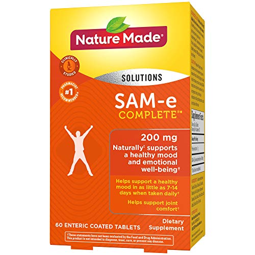 SAM-e Complete 200 mg Tablets - 60 Count | Supports a Healthy Mood