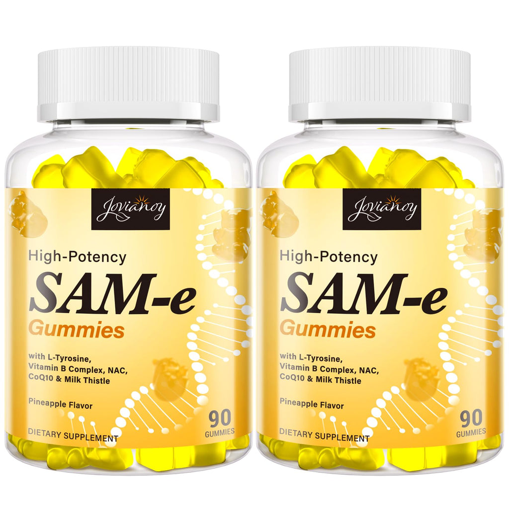 SAM-e Gummies with L-Tyrosine & NAC – Pineapple, 180 Gummies | Vegan