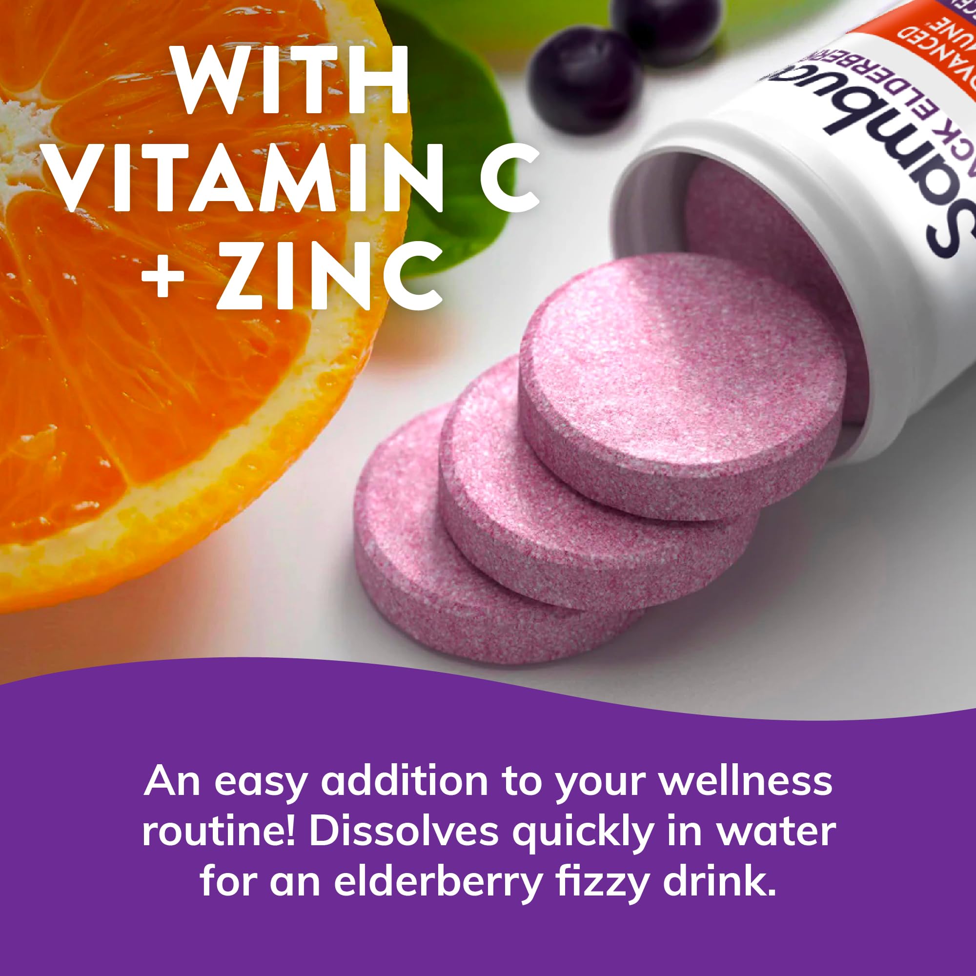 Sambucol Black Elderberry Effervescent Tablets – Vitamin C & Zinc (15 Tablets)