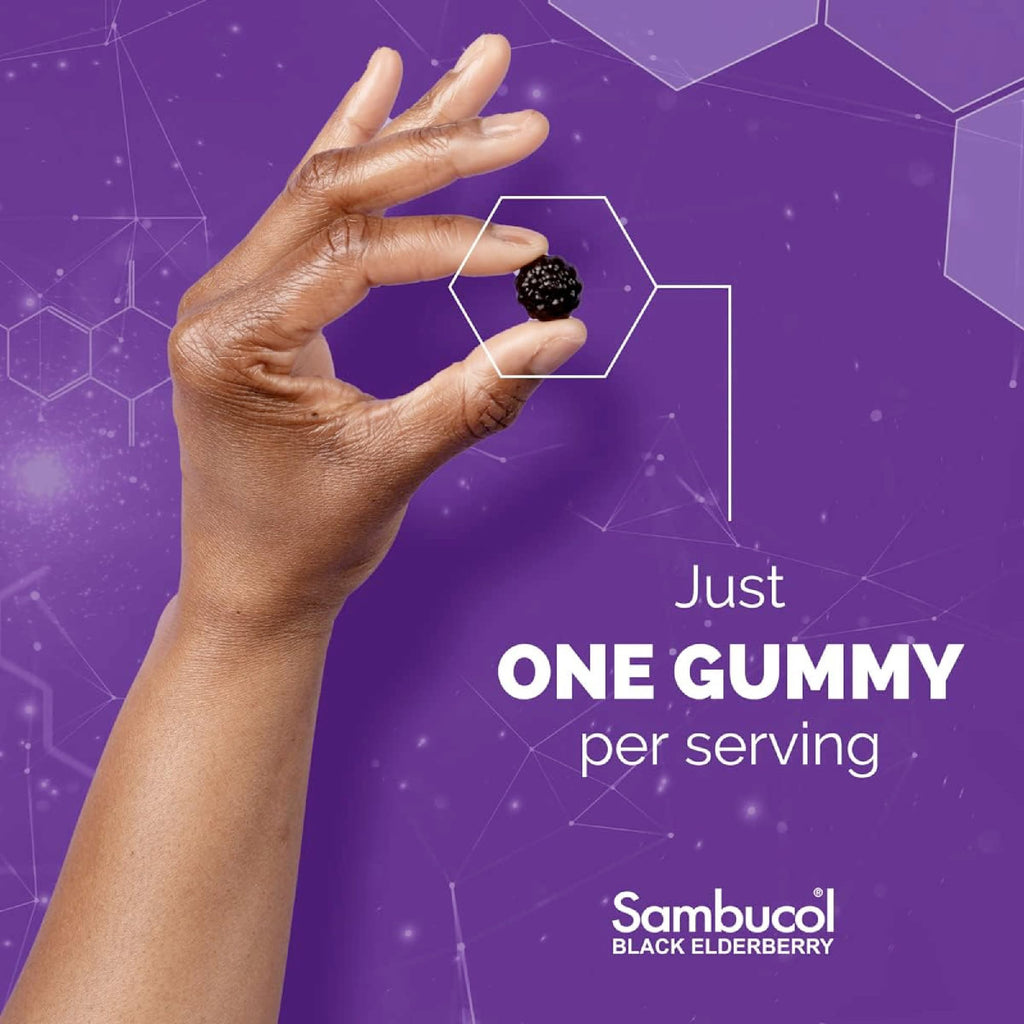 Sambucol Elderberry Gummies – Immune Support with Vitamin C & Zinc | 90 Count