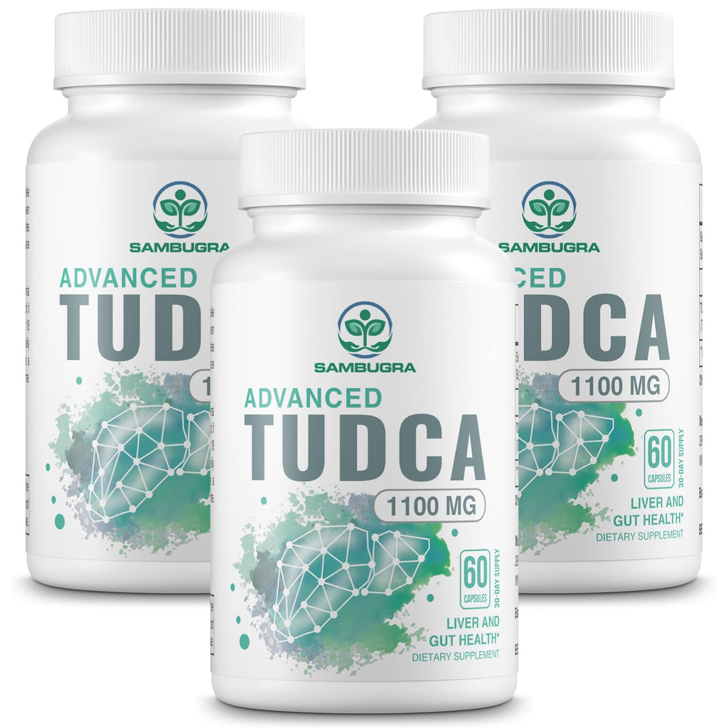 Sambugra TUDCA Liver Supplements 1100mg, 3rd Party Tested Ultra Strength Bile Salt TUDCA Supplement, Liver Support for Detox Cleanse and Repair, 180 Capsules
