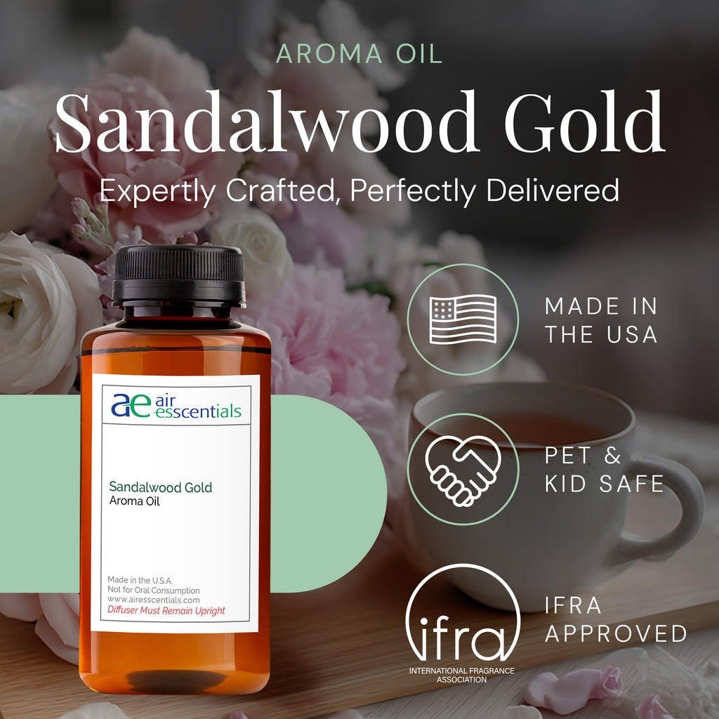 Sandalwood Gold Aroma Oil – Essential Oils for Diffusers & Scent Machines (300 mL)