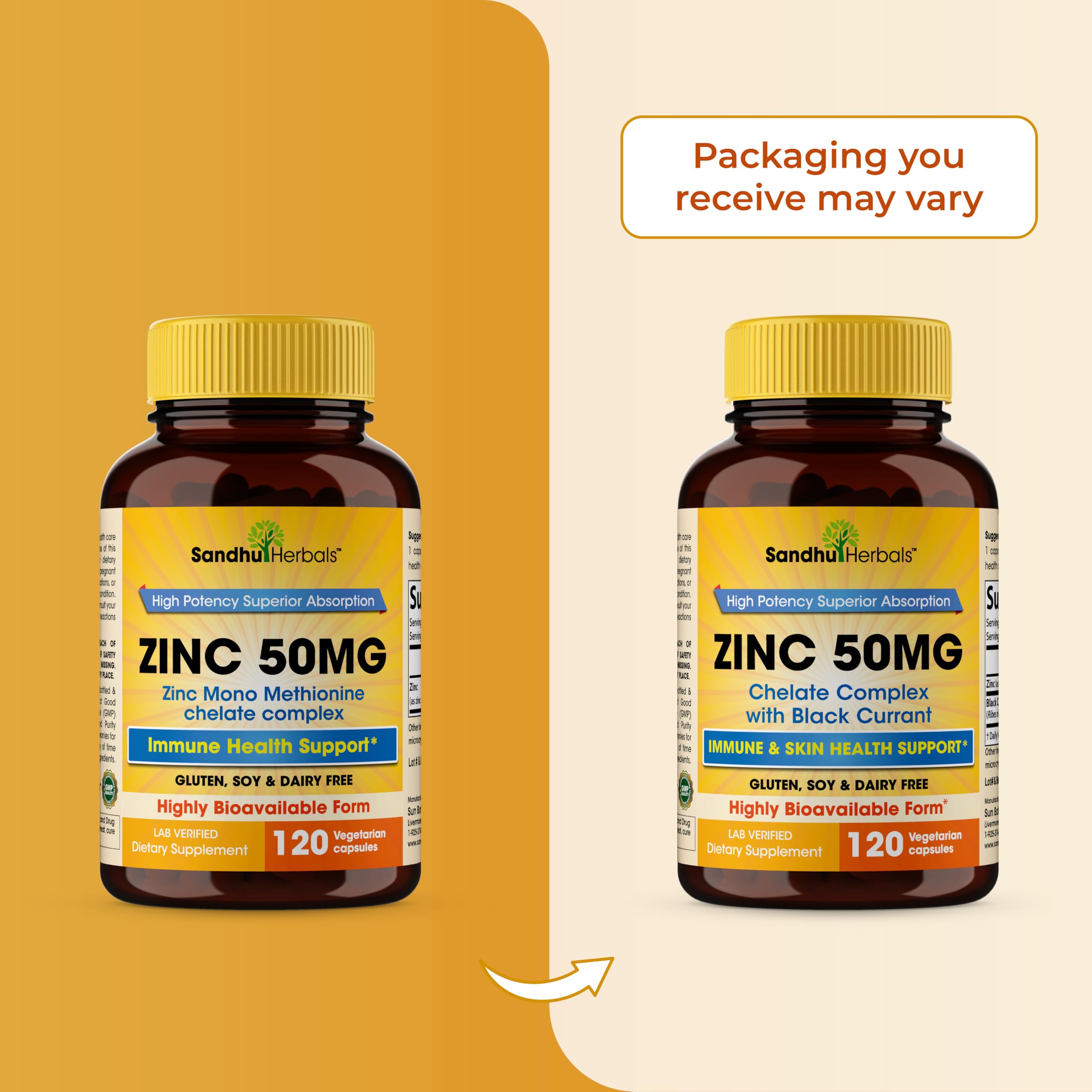 Zinc Supplements for Men and Women – Zinc 50mg with Black Currant | 120 Vegetarian Capsules | Immune Support & Skin Health
