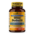 SANDHUHERBALS Organic Giloy (Guduchi) Powder – 120 Vegetarian Capsules | Immune Support & Digestion | Made in USA
