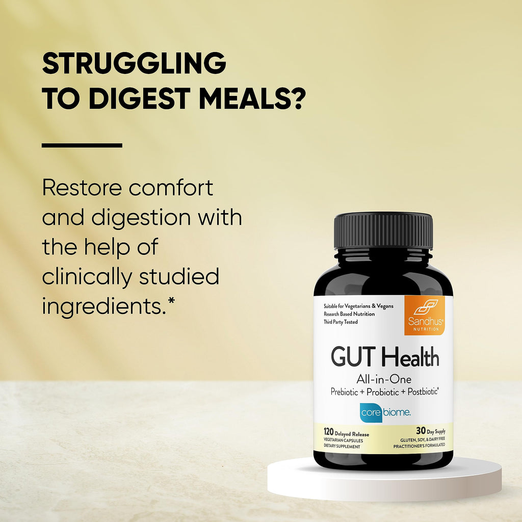 Sandhu's Gut Health: Prebiotic, Probiotic, Postbiotic & L-Glutamine