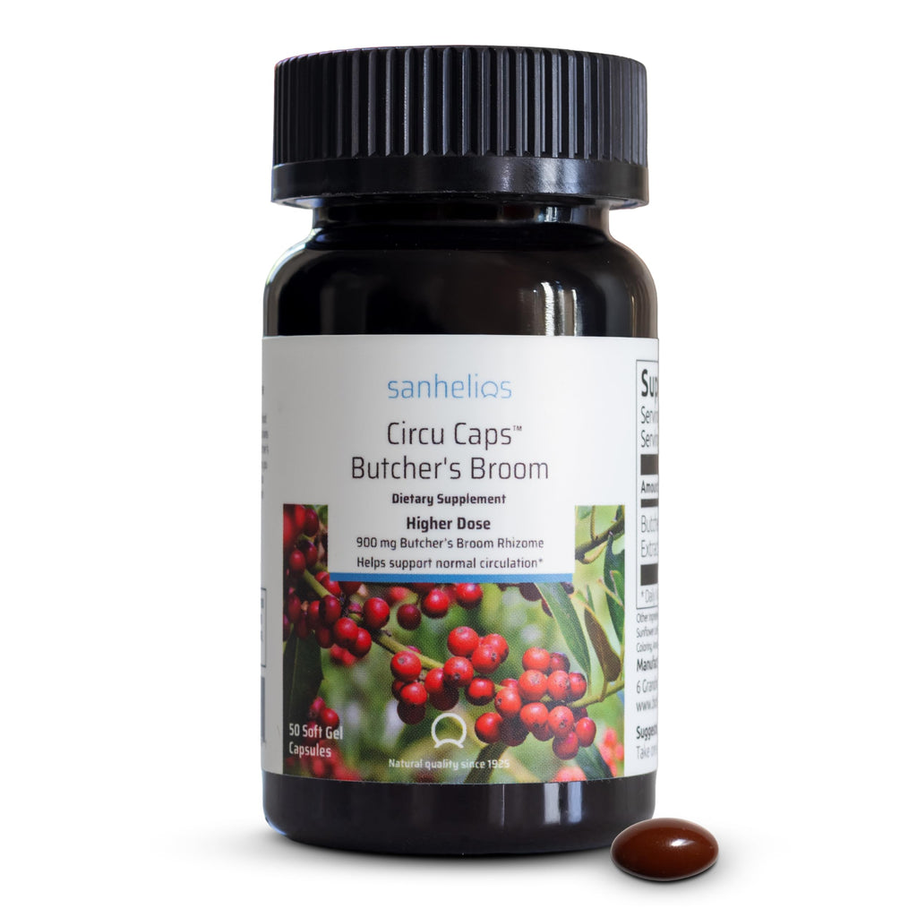 Sanhelios Circu Caps Higher Dose 900mg Butcher's Broom – Circulation Support (50 Capsules)