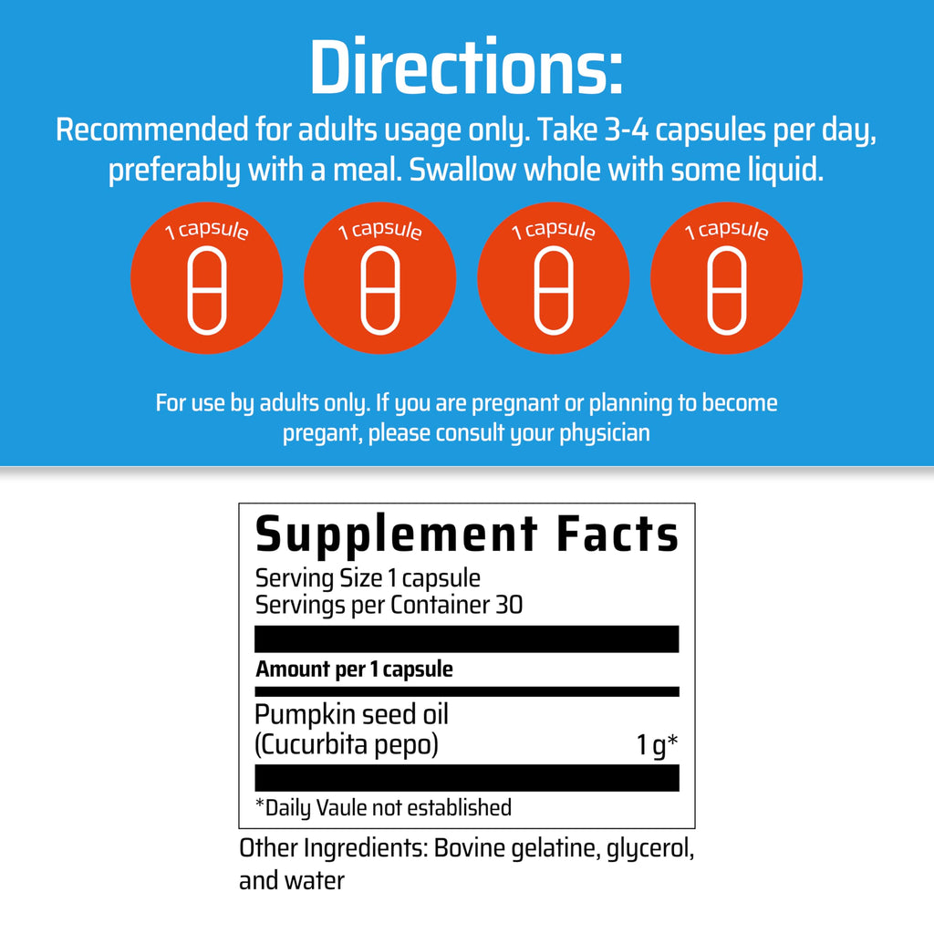 Sanhelios Curbita 1000mg Pumpkin Seed Oil – Bladder Support for Men & Women | Non-GMO, Sugar-Free