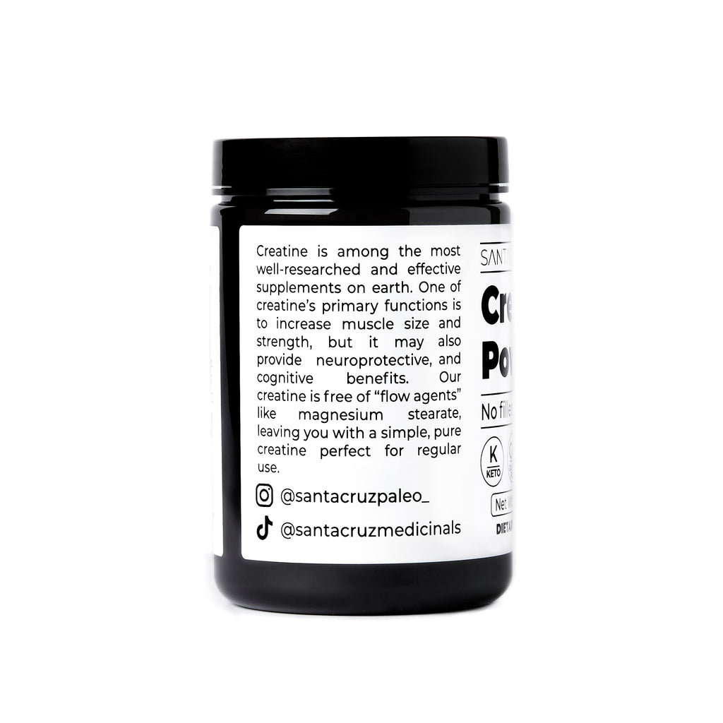 Santa Cruz Paleo Creatine Monohydrate Powder – Unflavored, 80 Servings, 400 g