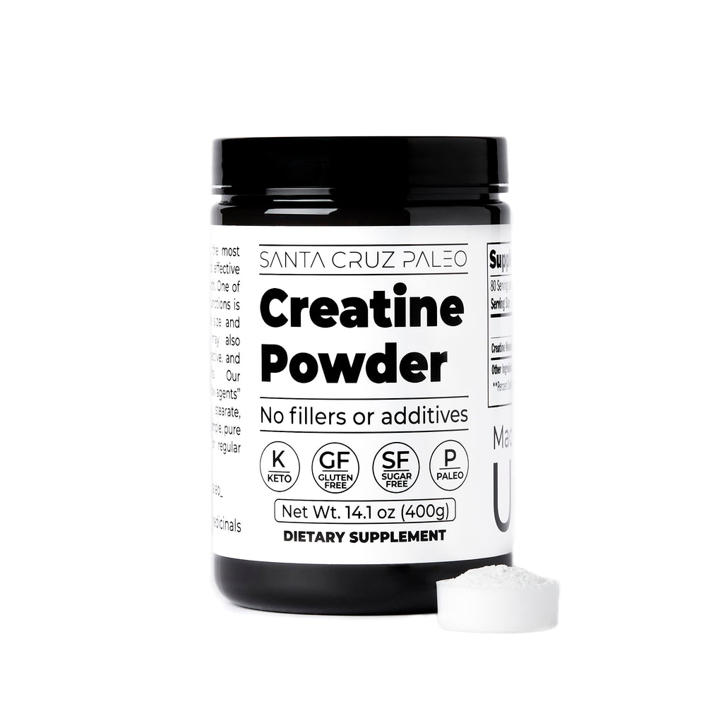 Santa Cruz Paleo Creatine Monohydrate Powder – Unflavored, 80 Servings, 400 g