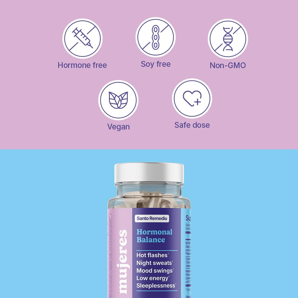 Santo Remedio Hormonal Balance – Menopause Relief Dietary Supplement, 30 Servings