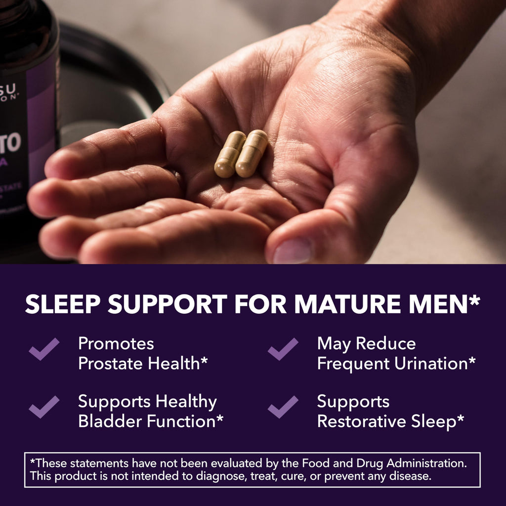 Saw Palmetto PM with Melatonin 3mg – Night Time Prostate & Sleep Support