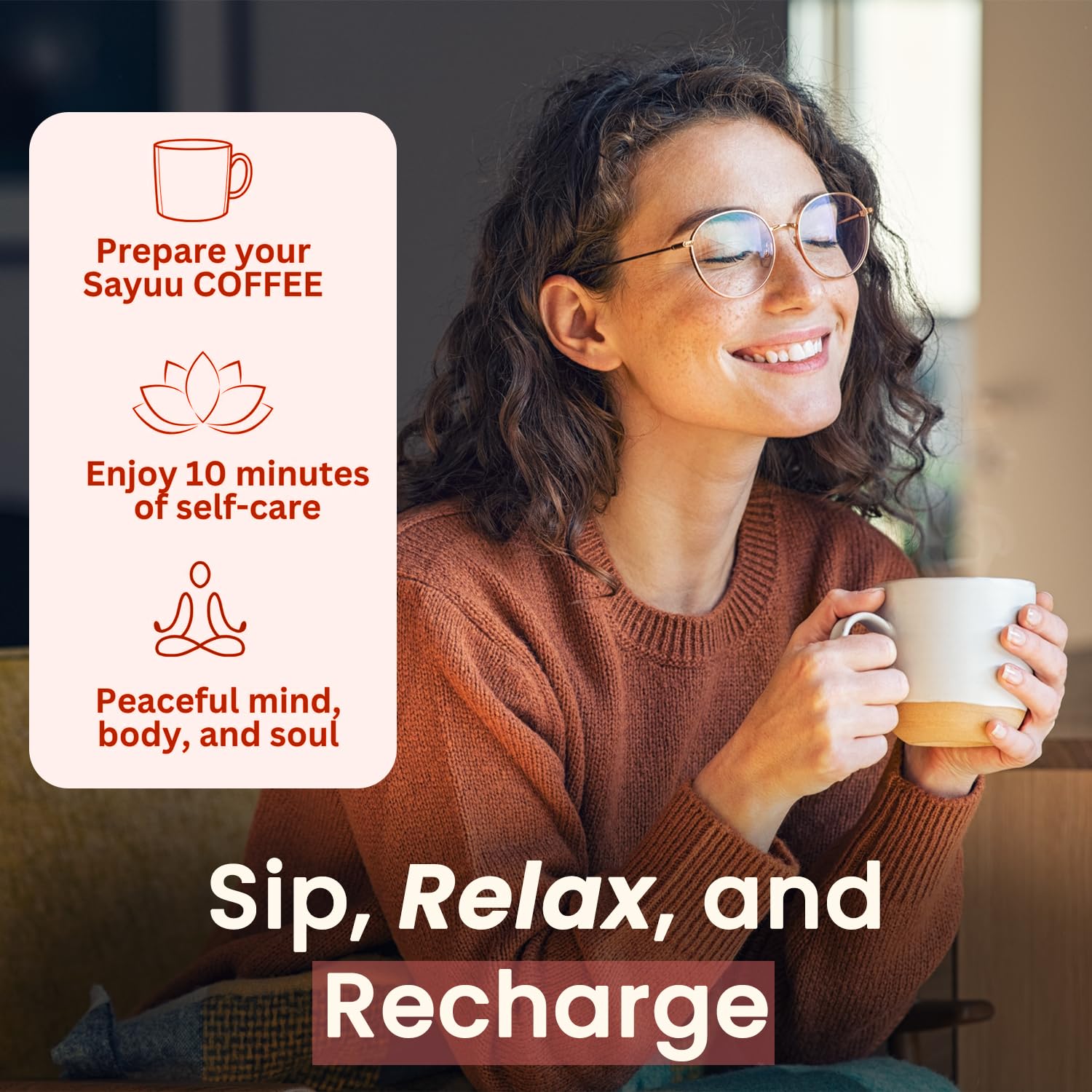 SAYUU Probiotic Creamer with Adaptogenic Mushrooms – Lion's Mane, Reishi & Cordyceps | 30 Servings