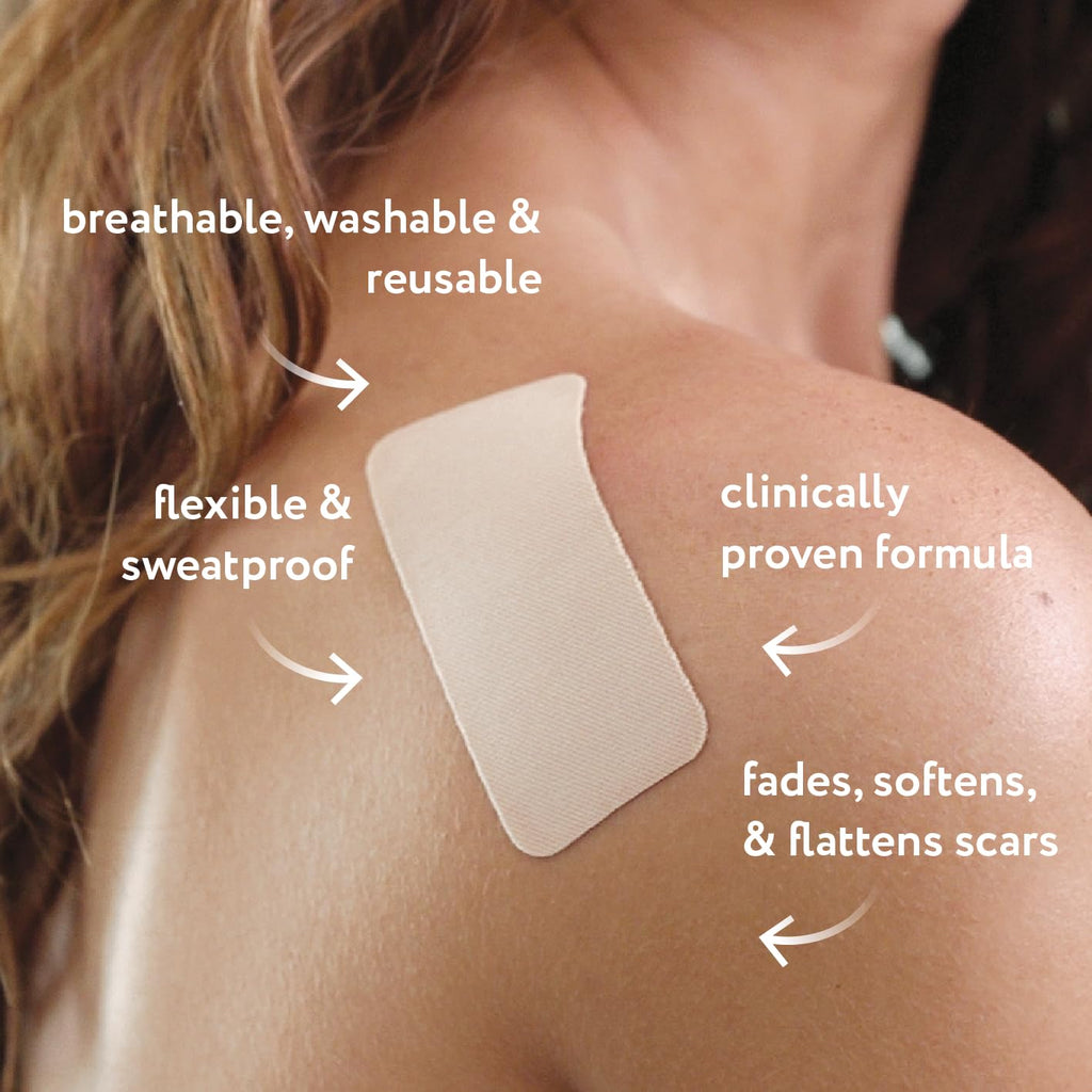 ScarAway Advanced Silicone Scar Sheets – Medical-Grade, Reusable 1.5x3 Inch Scar Treatment (8 Tan Sheets)