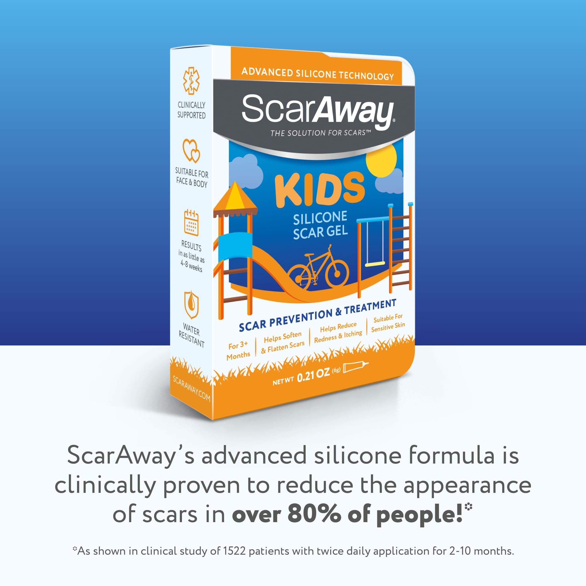 ScarAway Kids Silicone Scar Gel – Medical-Grade, 6g, Improves Scar Color & Texture