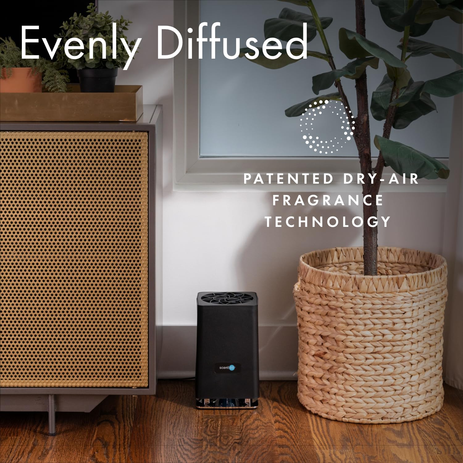 ScentAir Whisper Home Diffuser - 800 sq ft, Alexa & Google, WiFi & Bluetooth, Black