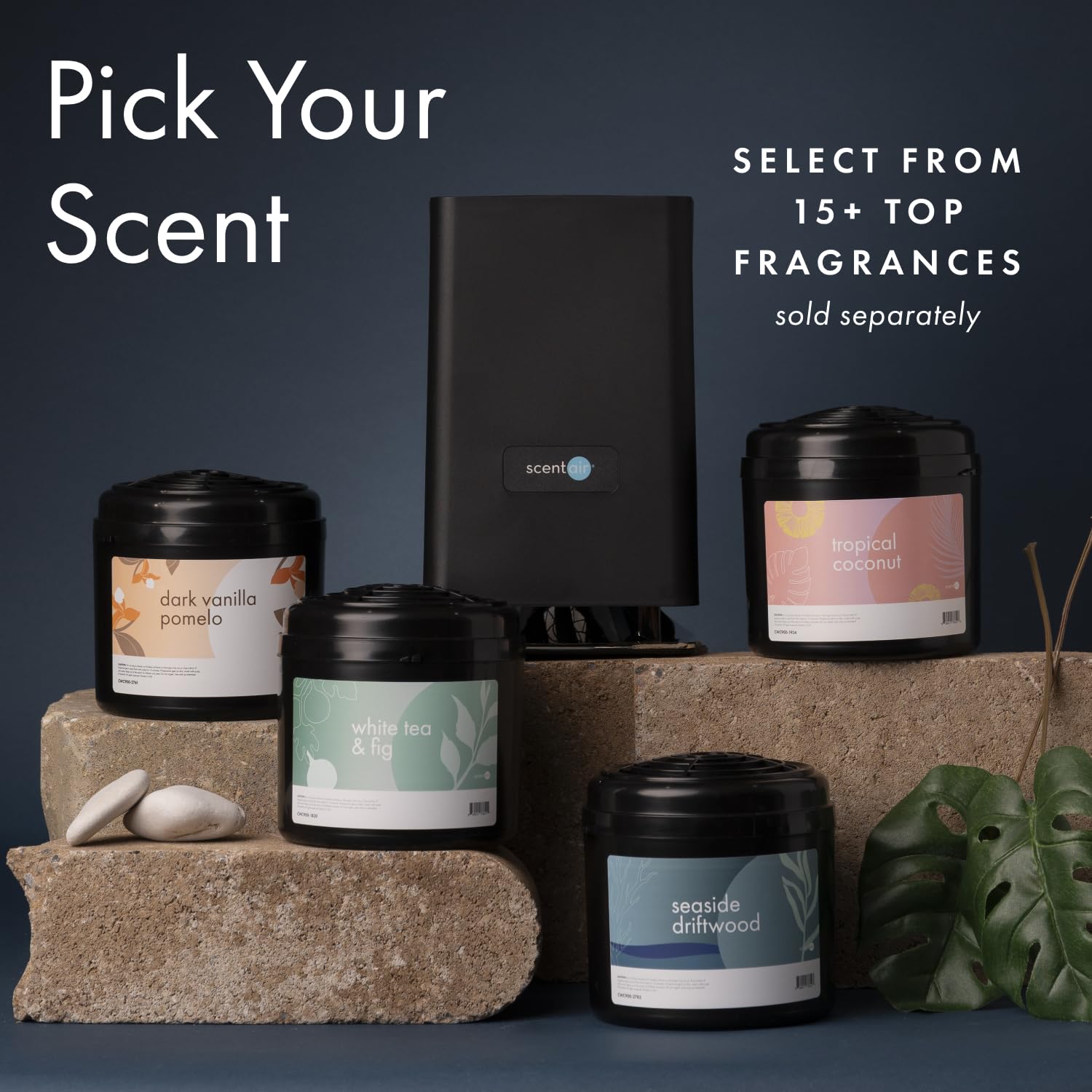ScentAir Whisper Home Diffuser - 800 sq ft, Alexa & Google, WiFi & Bluetooth, Black