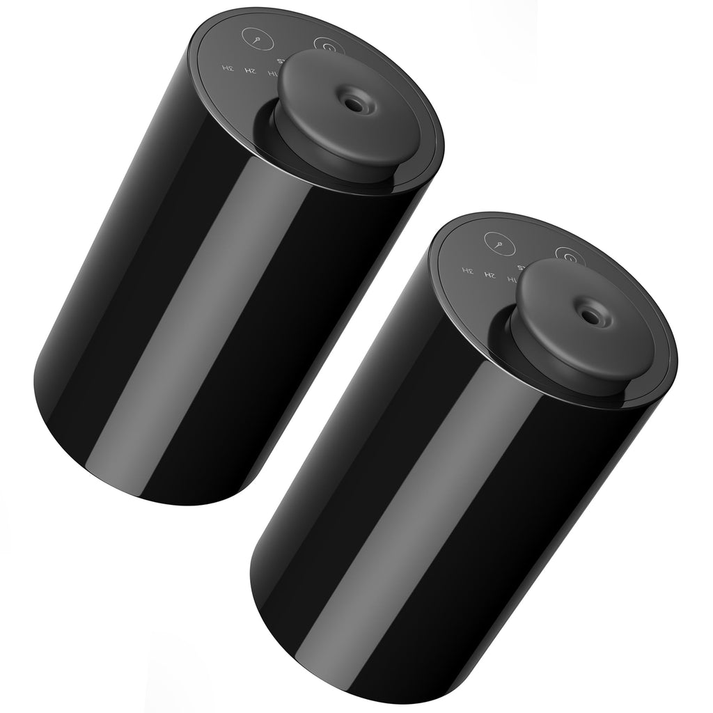 ScentBots Waterless Diffuser – Car & Home Nebulizing Diffuser, 20mL, Up to 600 sq ft (AN7 Black, 2-Pack)