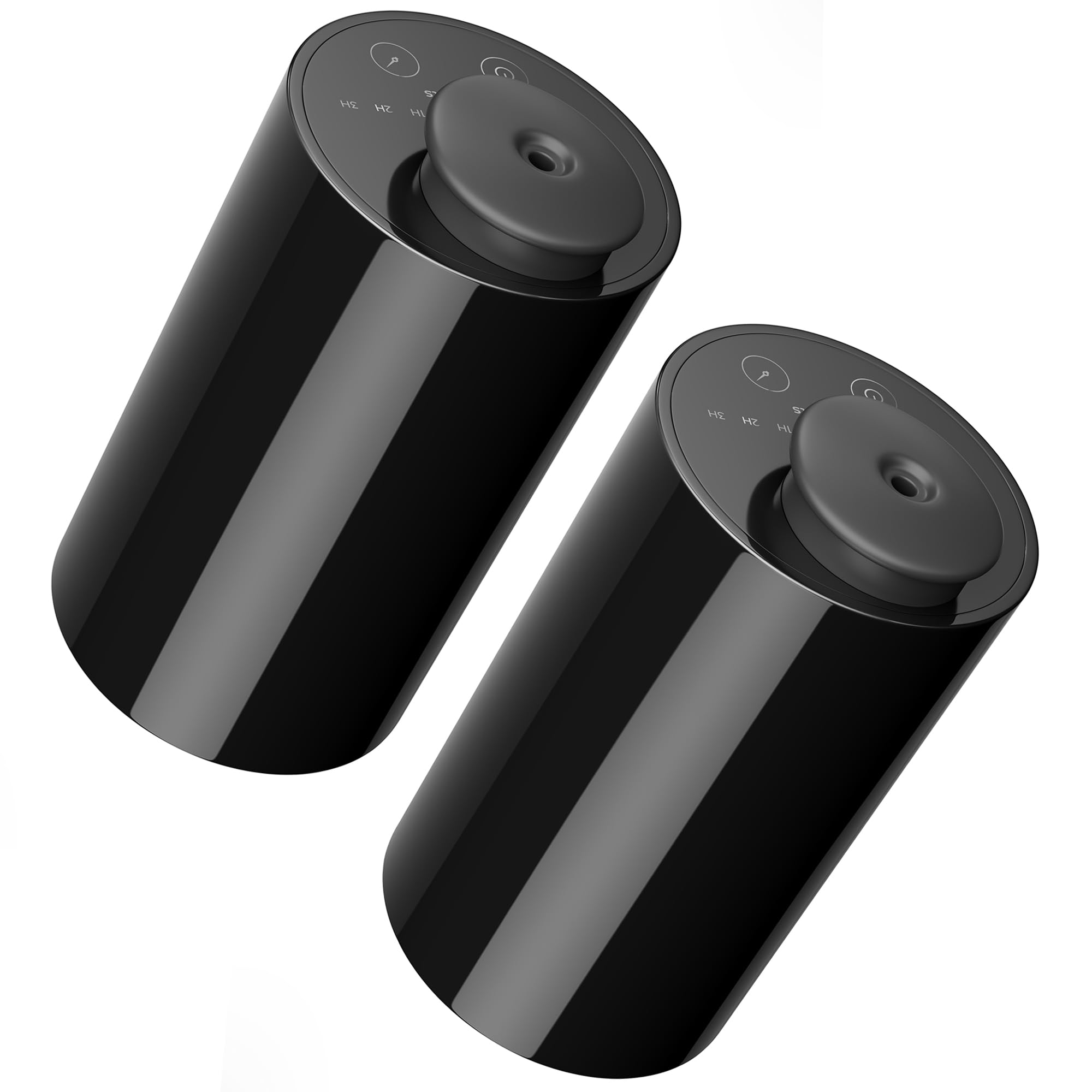 ScentBots Waterless Diffuser – Car & Home Nebulizing Diffuser, 20mL, Up to 600 sq ft (AN7 Black, 2-Pack)