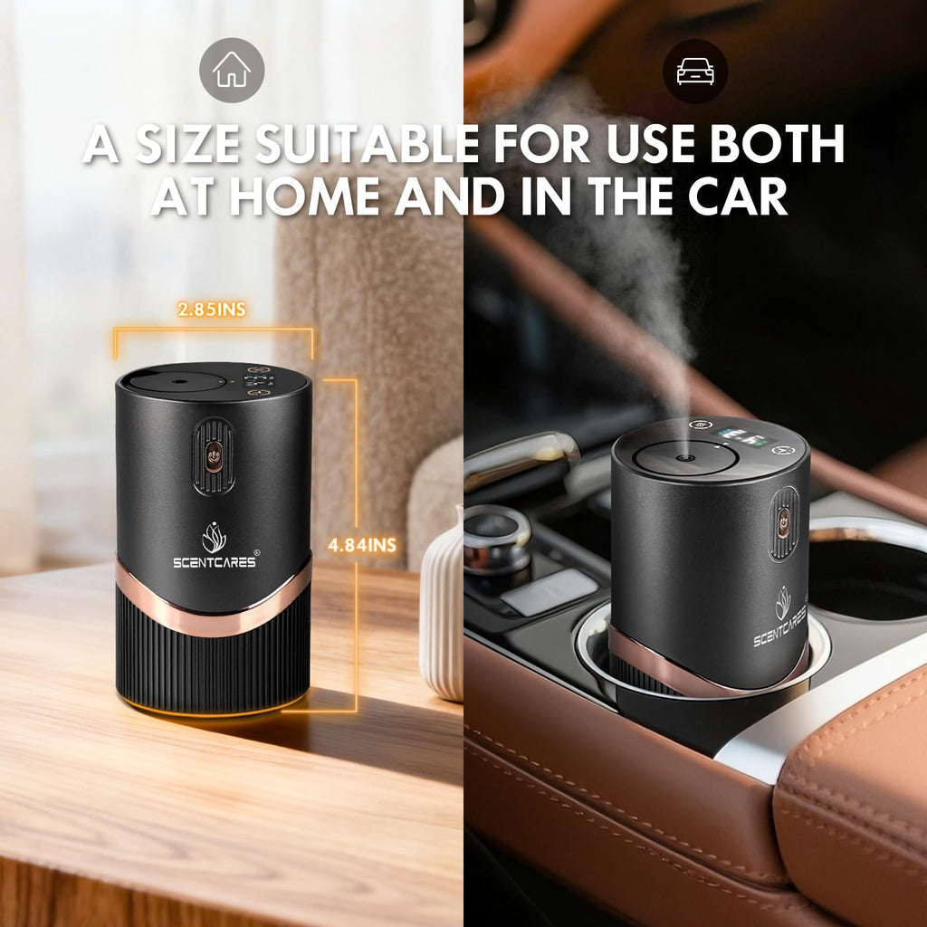 Scentcare Waterless Diffuser – Warm LED, Auto Power-Off, 4 Mist Modes