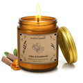 Scented Candles 16oz Large Jar Soy Wax Candle – Amber & Sandalwood | Aromatherapy & Gift