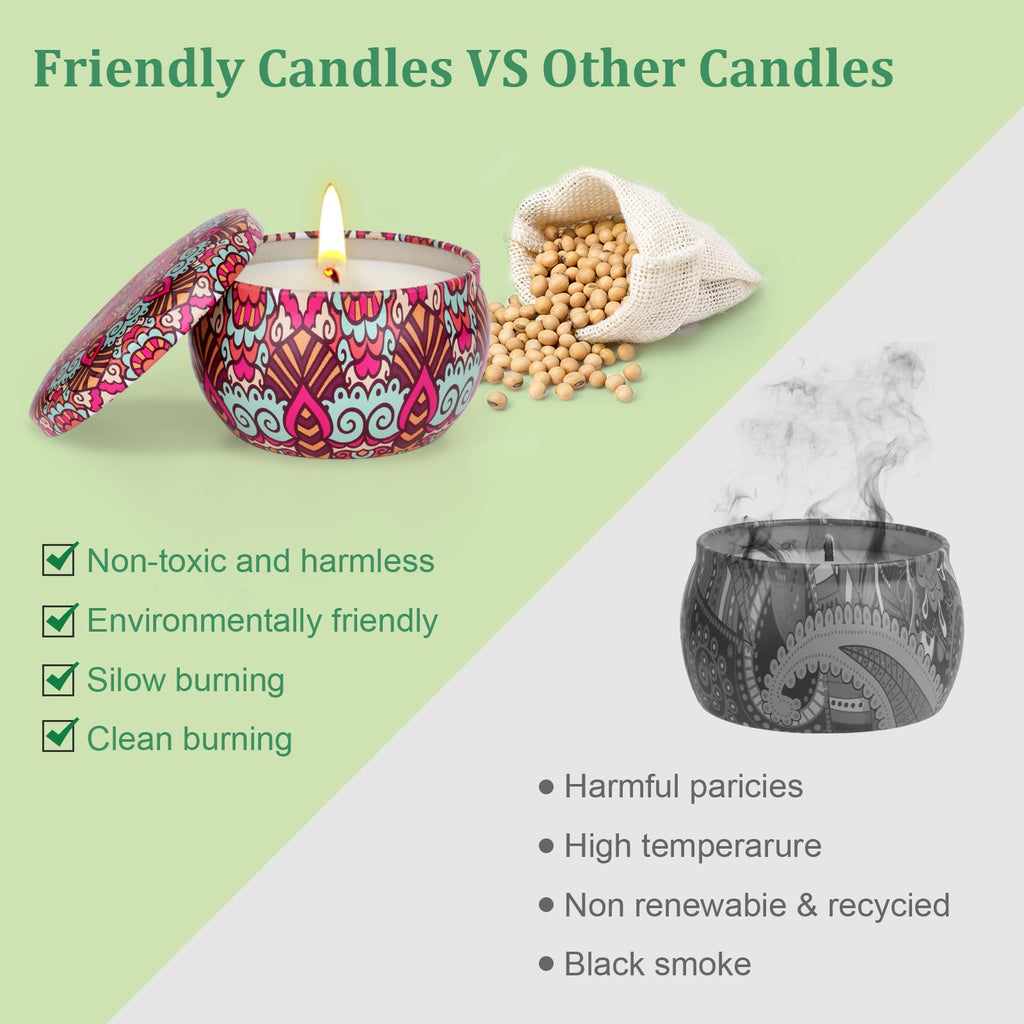 Scented Candles Gifts for Women 4 Pack – Aromatherapy Soy Wax, Up to 90 Hours
