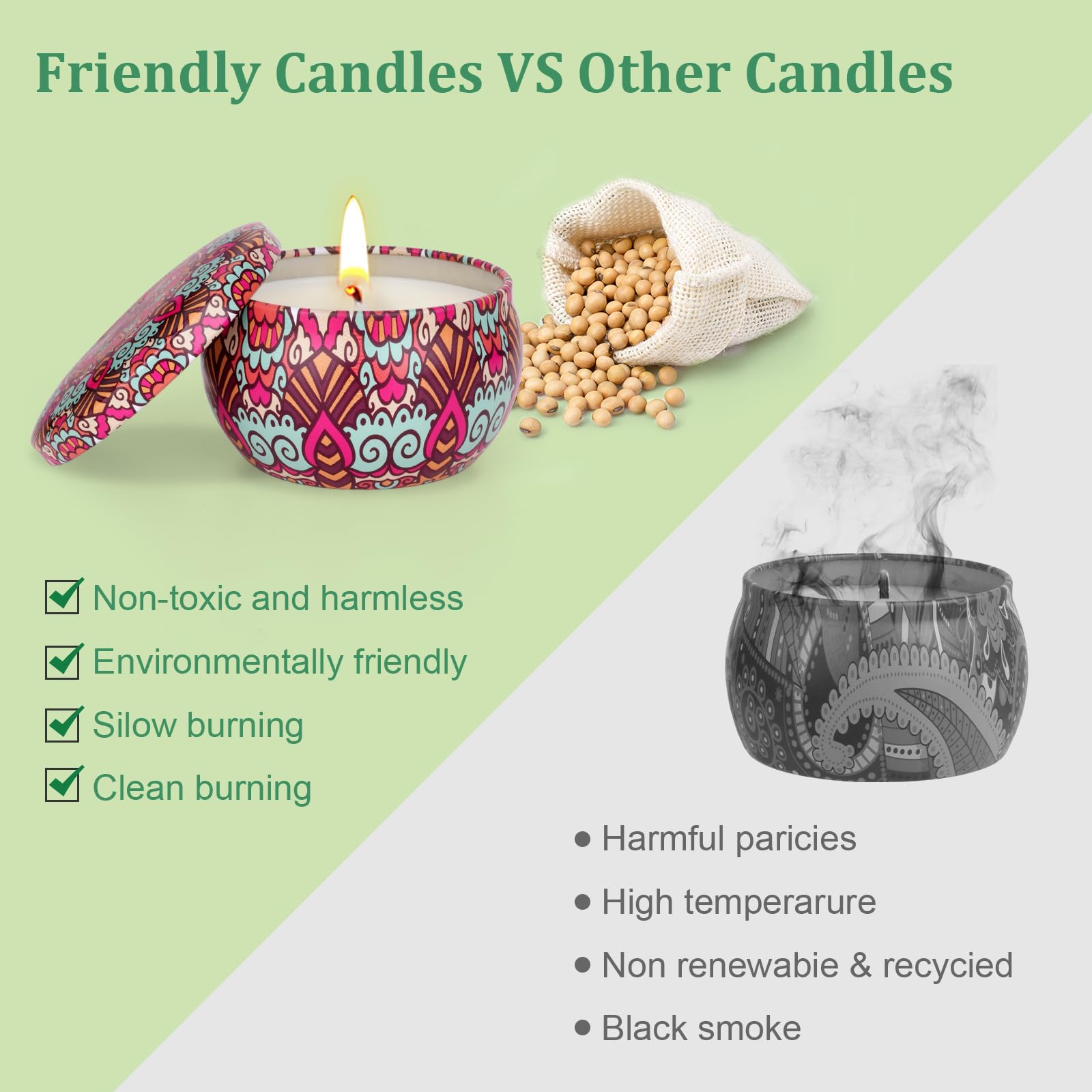 Scented Candles Gifts for Women 4 Pack – Aromatherapy Soy Wax, Up to 90 Hours