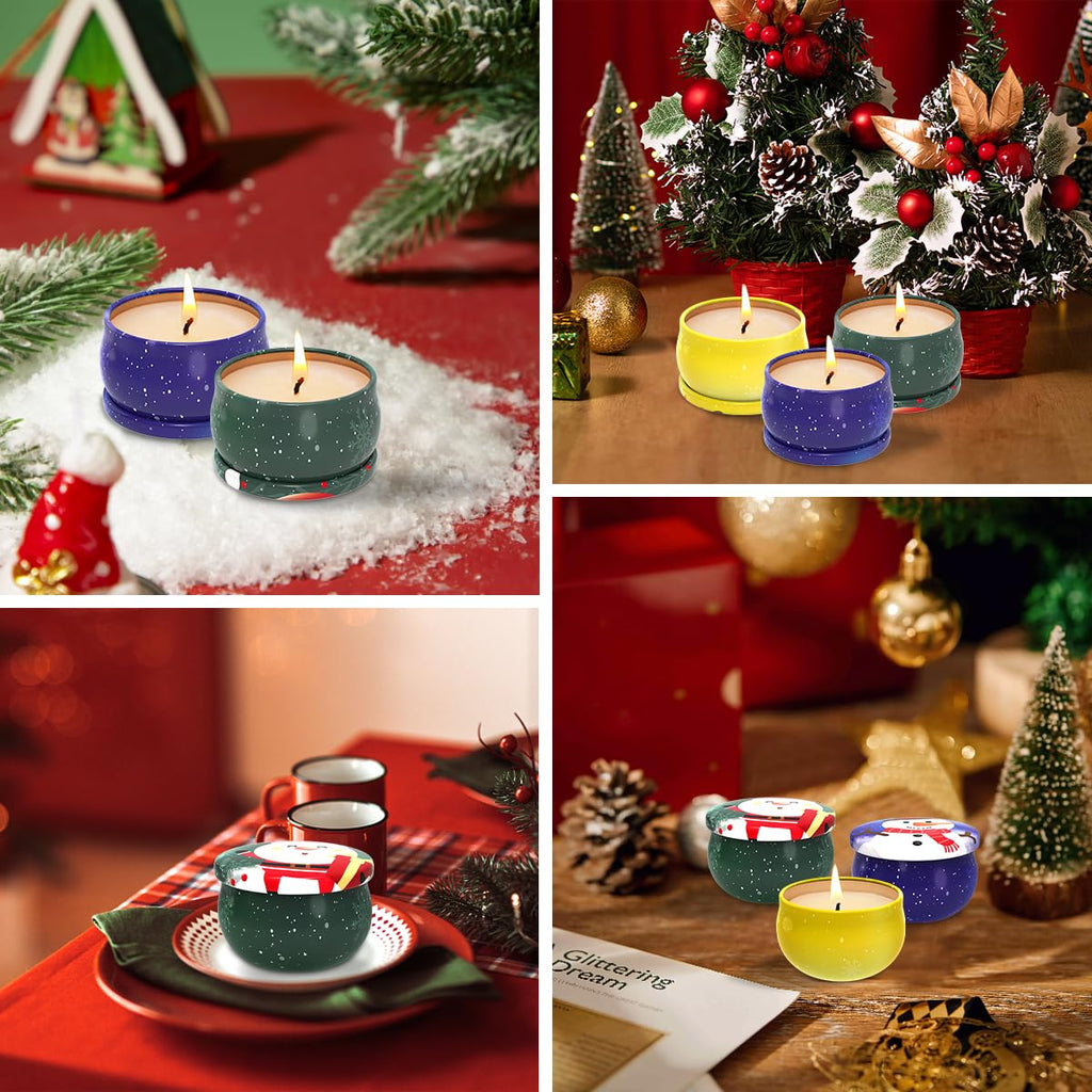 Scented Candles for Christmas - 3-Pack Gift Set (Soy Wax)