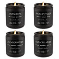 Scented Candles Gift Set - 4 Pack (7oz Each) Soy Wax Aromatherapy Candles | Leather & Smoke, Vanilla Oakmoss, Lavender