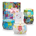 Scented Candles Gift Sets – Soy Wax Travel Tin Candles 4 Pack