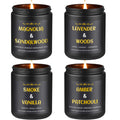 Men's Scented Candles - 4 Pack Gift Set (28oz) | Soy Wax Aromatherapy