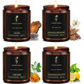 Scented Candles for Men - 4-Pack, 28oz Soy Wax, 300 Hour Burn Time