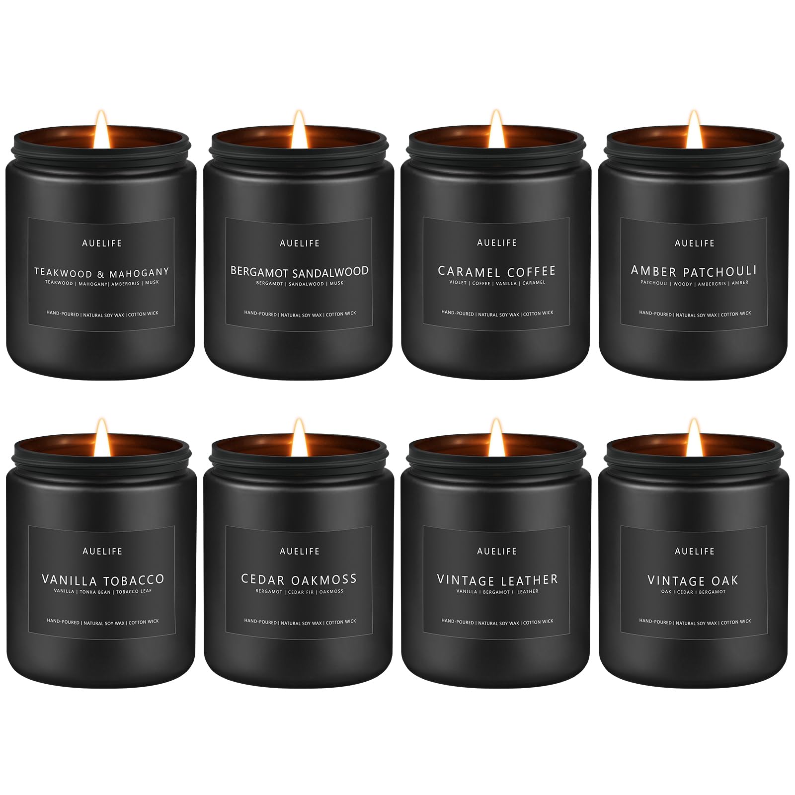 Scented Candles Set – 8 Pack Soy Jar Candles for Home & Aromatherapy Gifts