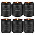 Scented Candles Set for Men – 6-Pack Masculine Soy Candles | Aromatherapy Gift