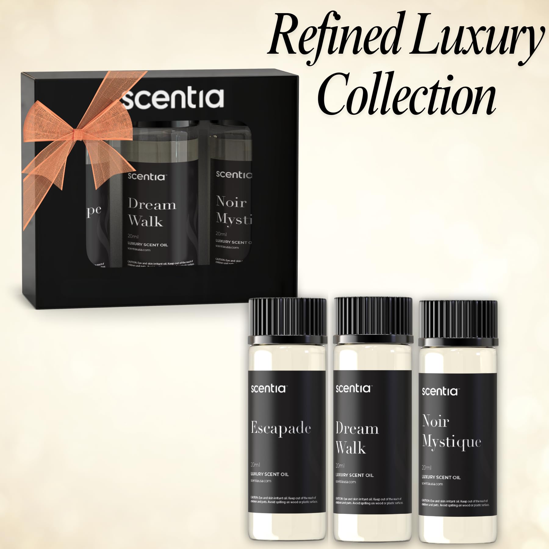 Scentia Hotel Inspired Diffuser Oils – 3×20ml Aromatherapy Set | Luxury Hotel Scents
