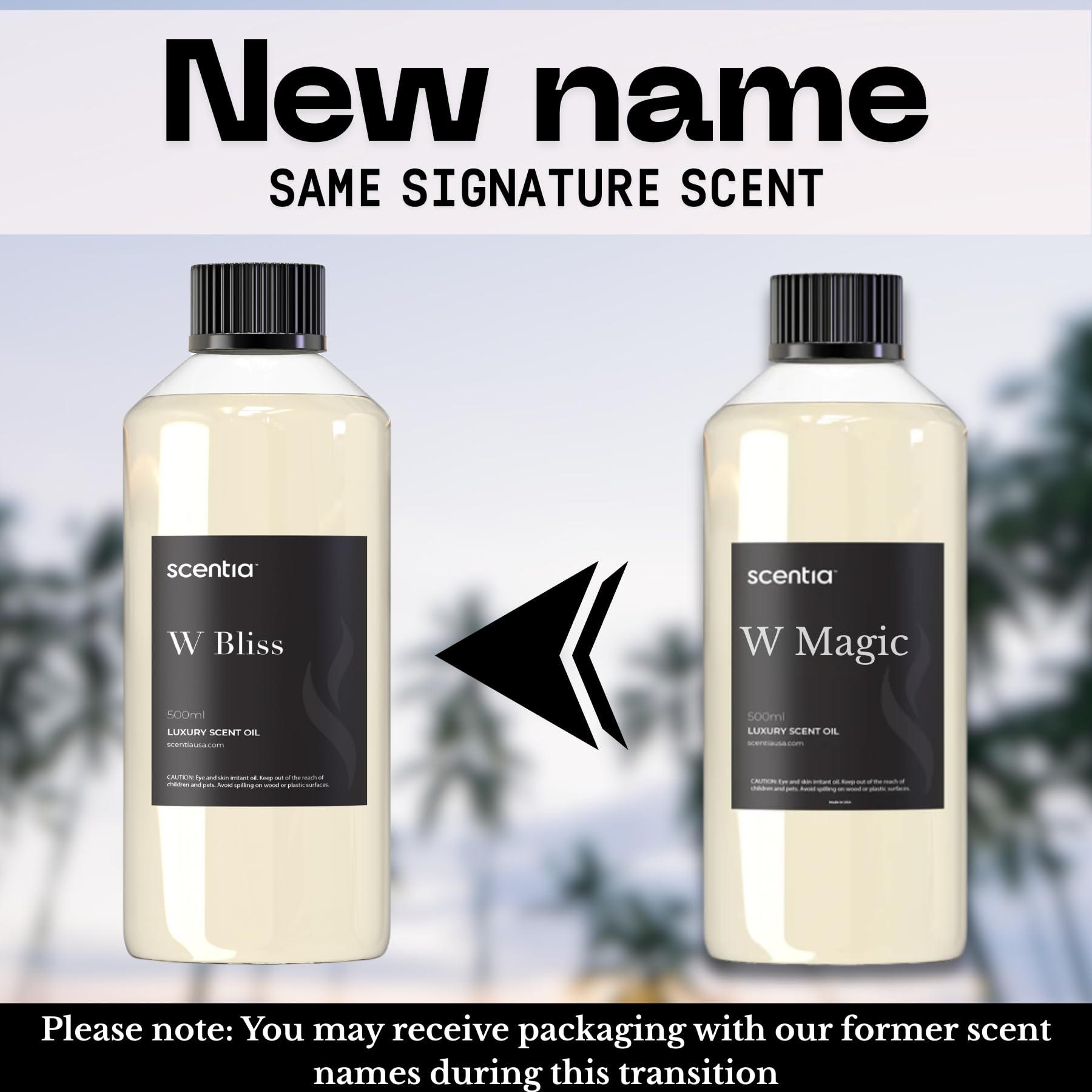 Scentia W Bliss Diffuser Refill Oil 500 mL – Bergamot, Lemongrass & Jasmine – Hotel-Inspired