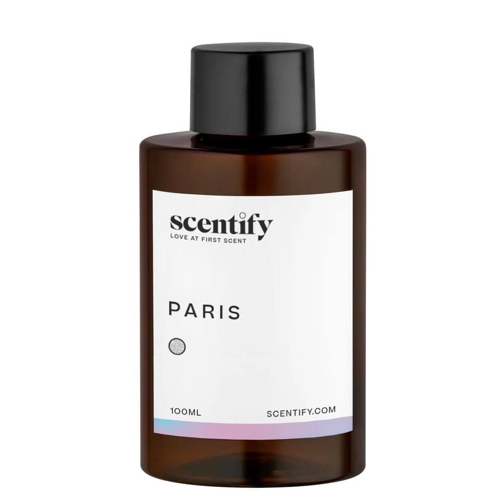 Scentify Paris Aroma Oil Refill Scent for Oil Diffusers - Berry, Floral, Amber, Powdery Scents - Luxurious Relaxing Aromatherapy Diffuser Fragrance 100ml, 3.38 oz