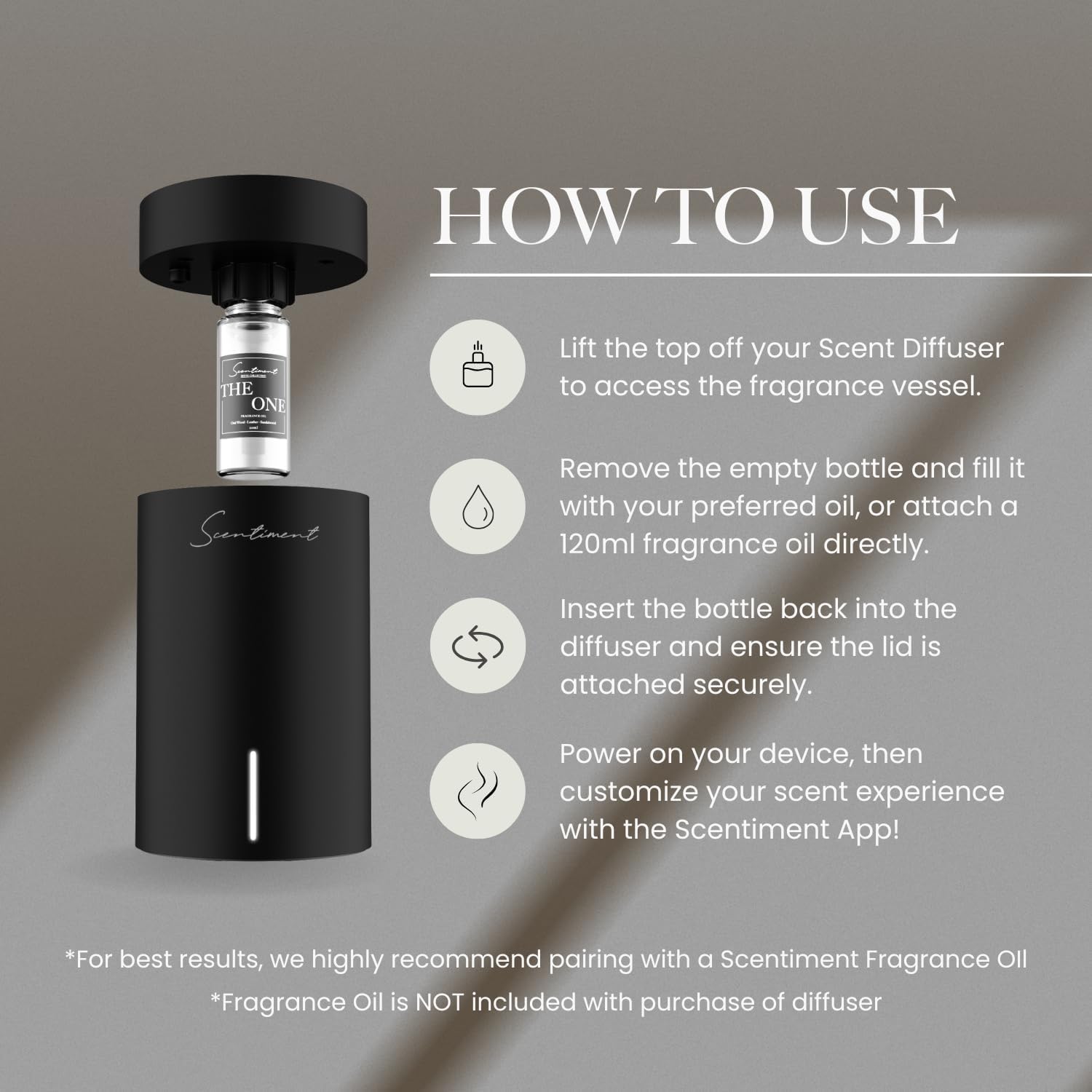 Scentiment Diffuser Mini V2 LE – Limited Edition Portable Cold-Air Diffuser with Wi-Fi & Touch Controls